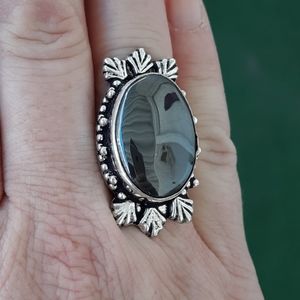 New Gunmetal 925 Silver Ring.